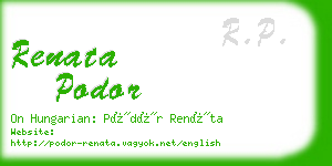 renata podor business card